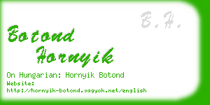 botond hornyik business card